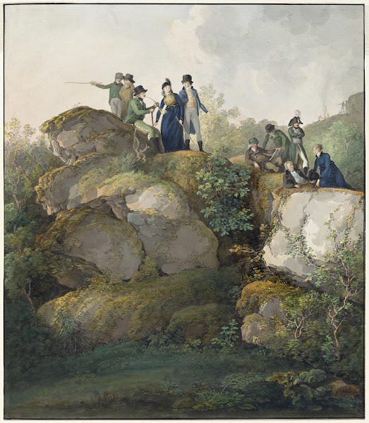 A Royal Party Admiring the Sunset atop the Hesselberg Mountain 1801