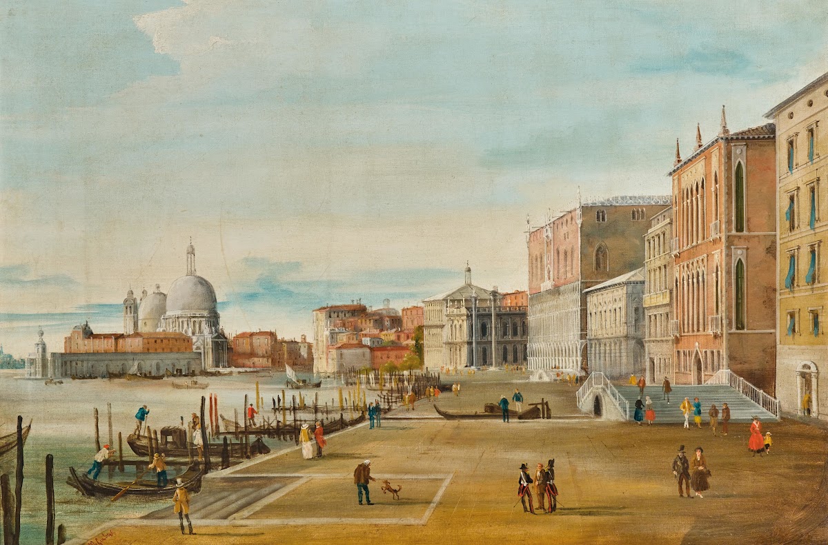 Venice a View of the Molo and Santa Maria della Salute in the Background
