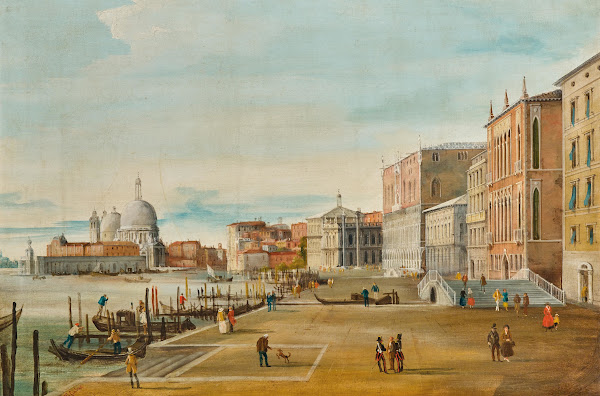 Venice a View of the Molo and Santa Maria della Salute in the Background