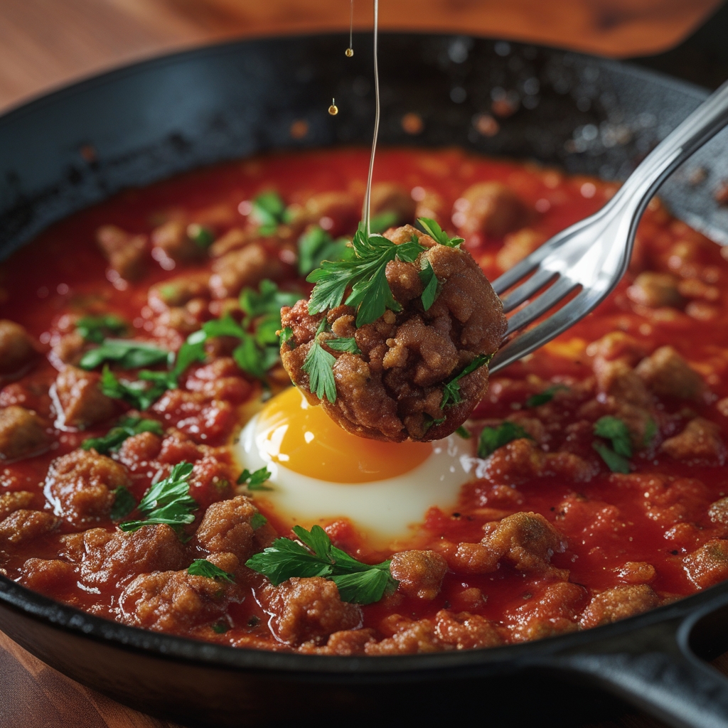 Final Harissa Turkey Sausage & Egg Shakshuka Skillet – 35-Min Protein Power Breakfast