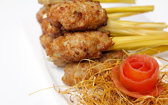 Chạo Thịt Bọc Sả Chiên