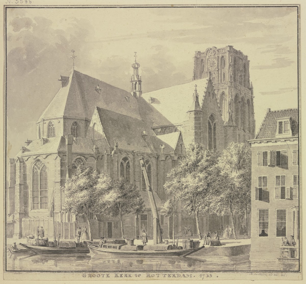 Groote Kerk te Rotterdam 1734