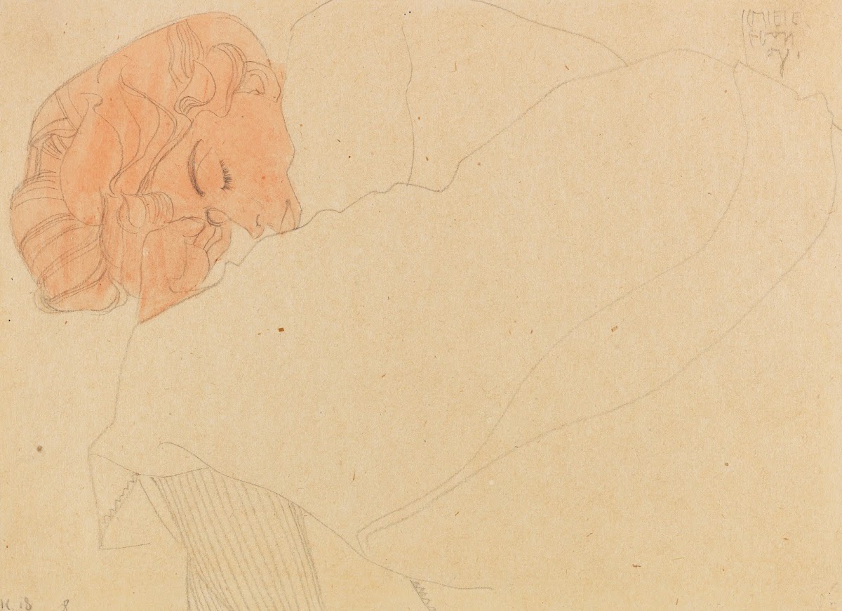 Schlafendes Mädchen Melanie Schiele 1908