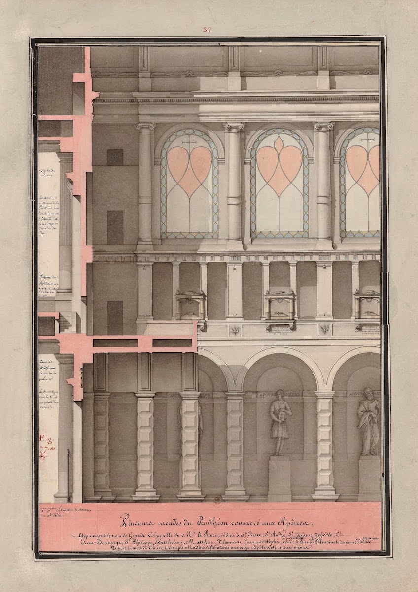 Plusieurs arcades du Panthéon consacré aux Apôtres 1777 1825