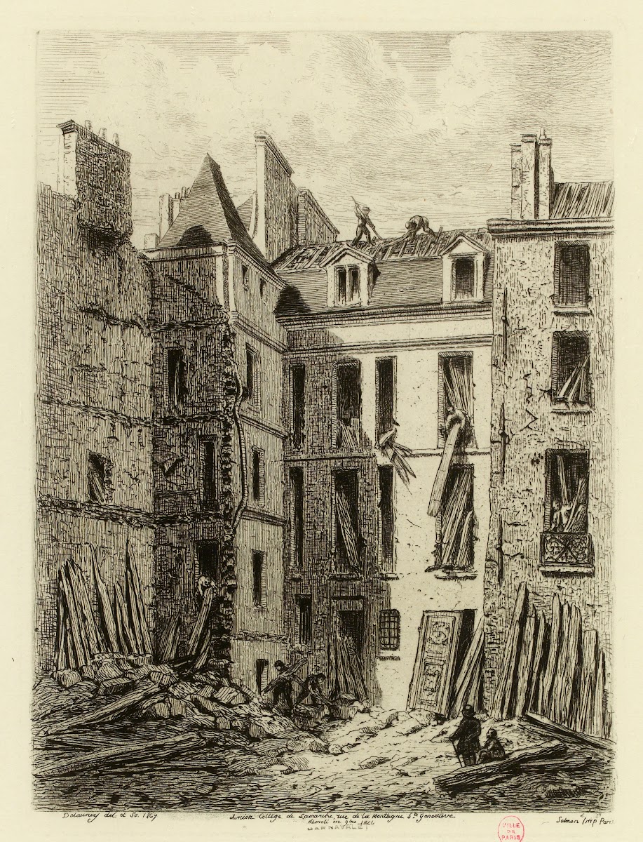 Ancien collège de Lamarche rue de la Montagne Ste Geneviève démoli en octobre 18
