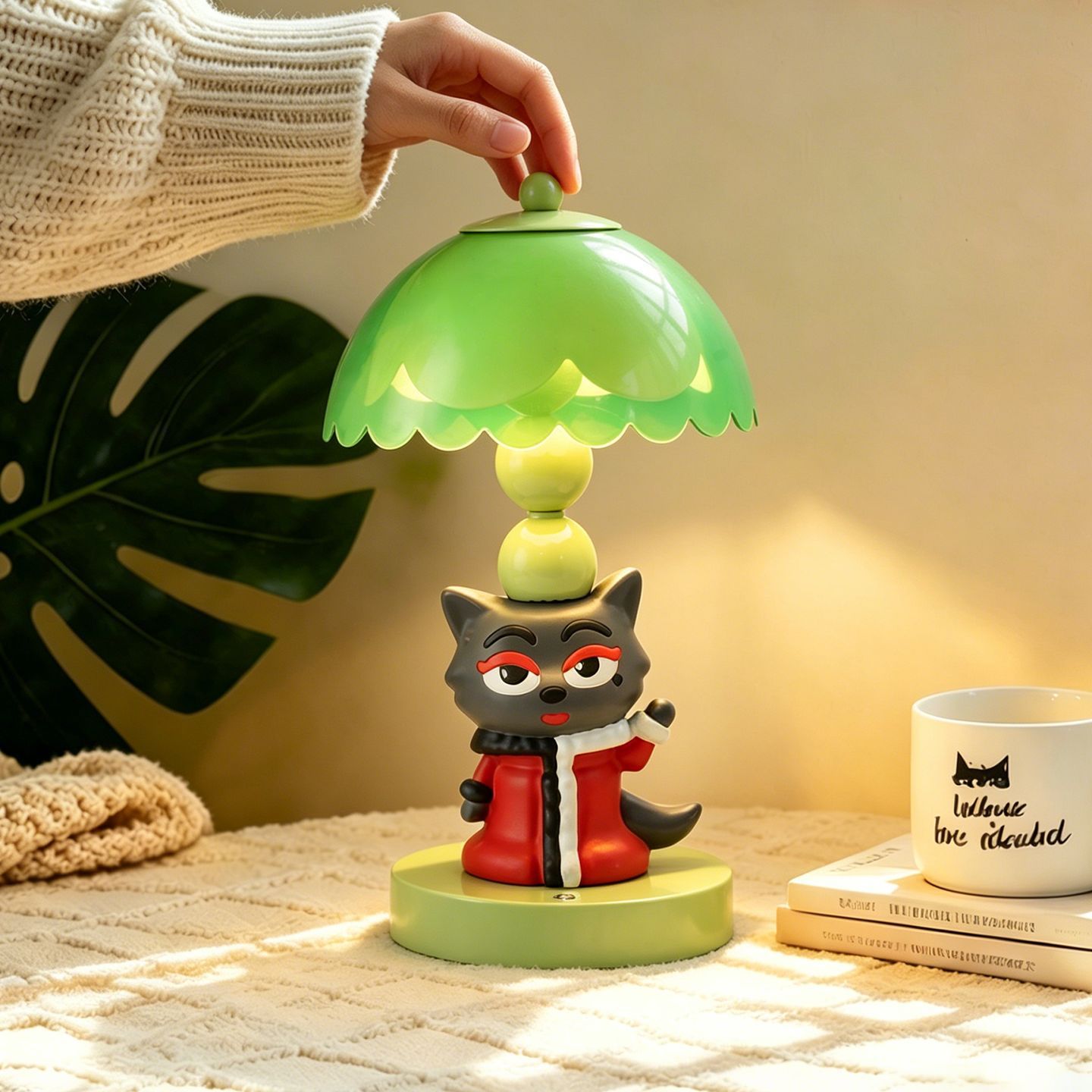 Cartoon Red Wolf Table Lamp