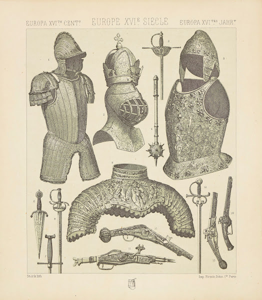 Armures armes offensives blanches et a feu 1876 1888