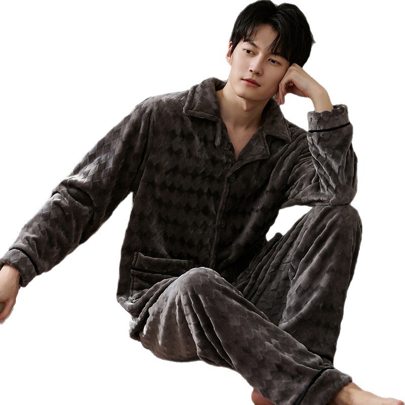 Men's Pajama Set, Flannel, Warm