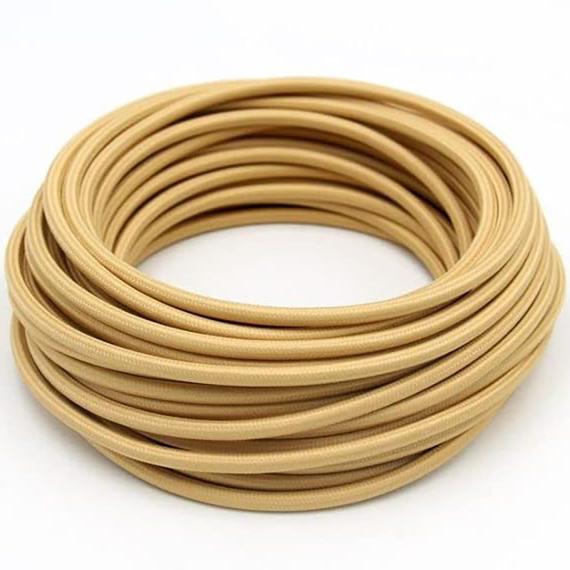 Textile-insulated power cable 2×0.75 mm²