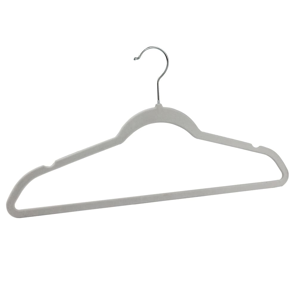 Set de ganchos de terciopelo Link HK™ color blanco, 50 piezas