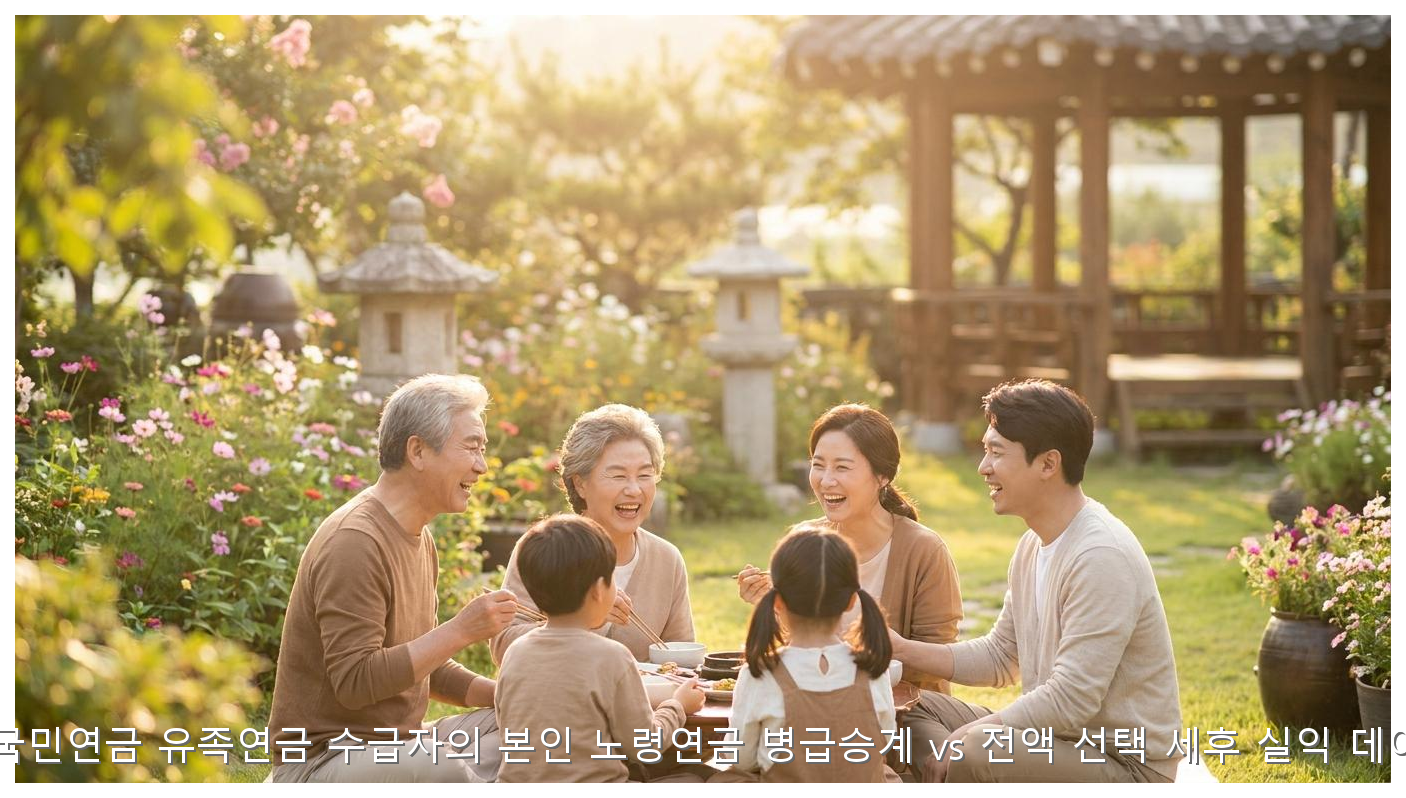 2026 유족연금 vs 노령연금 실익 분석 핵심 안내 및 분석 인포그래픽 (8)