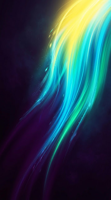 Abstract Luminous Gradient Cascade from Dark Aubergine to Yellow - Free mobile Wallpaper