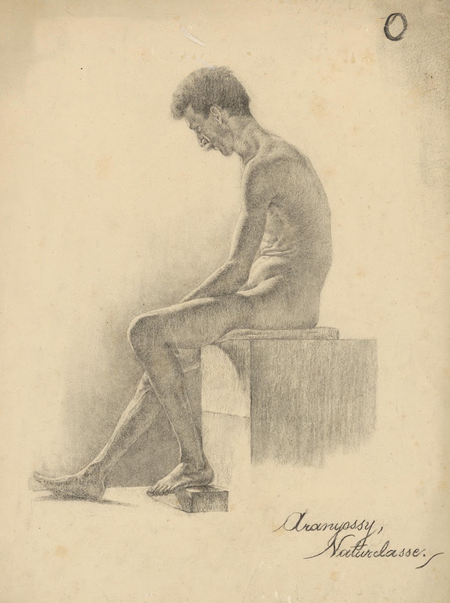 Štúdia sediaceho mužského aktu 3 18881893