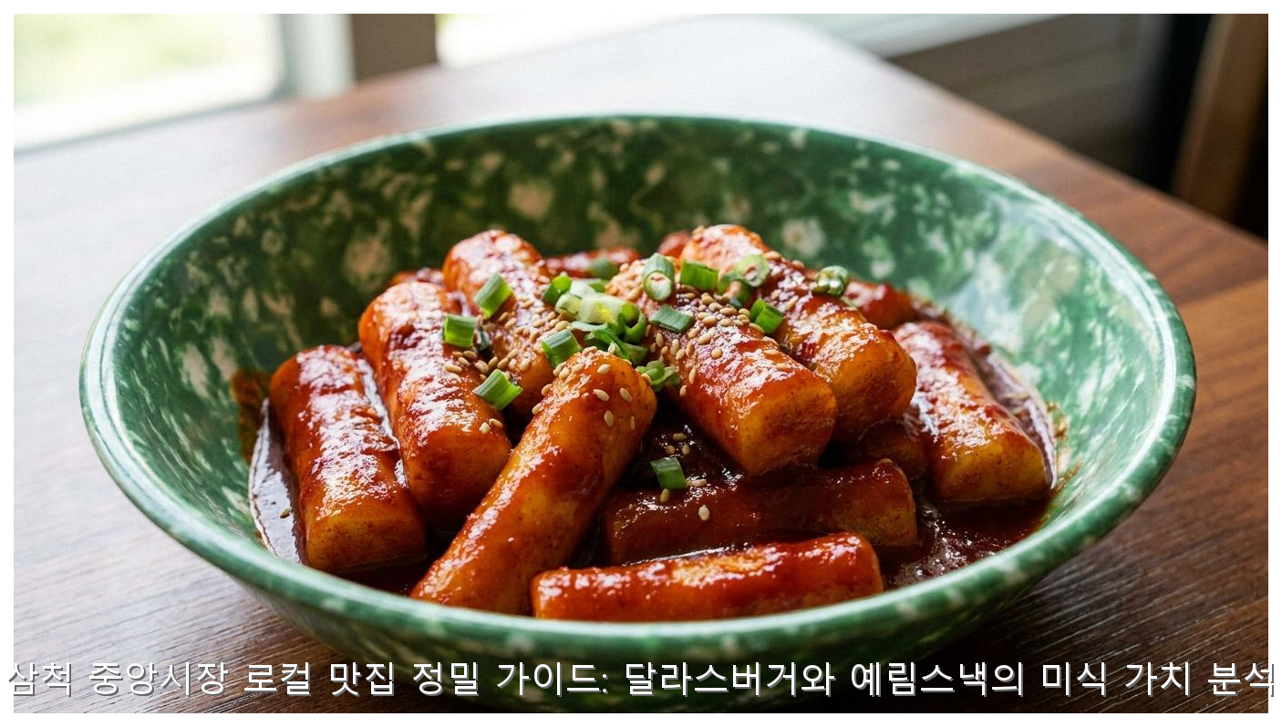 삼척 중앙시장 로컬 맛집 정밀 가이드: 달라스버거와 예림스낵의 미식 가치 분석 핵심 안내 및 분석 인포그래픽 (5)