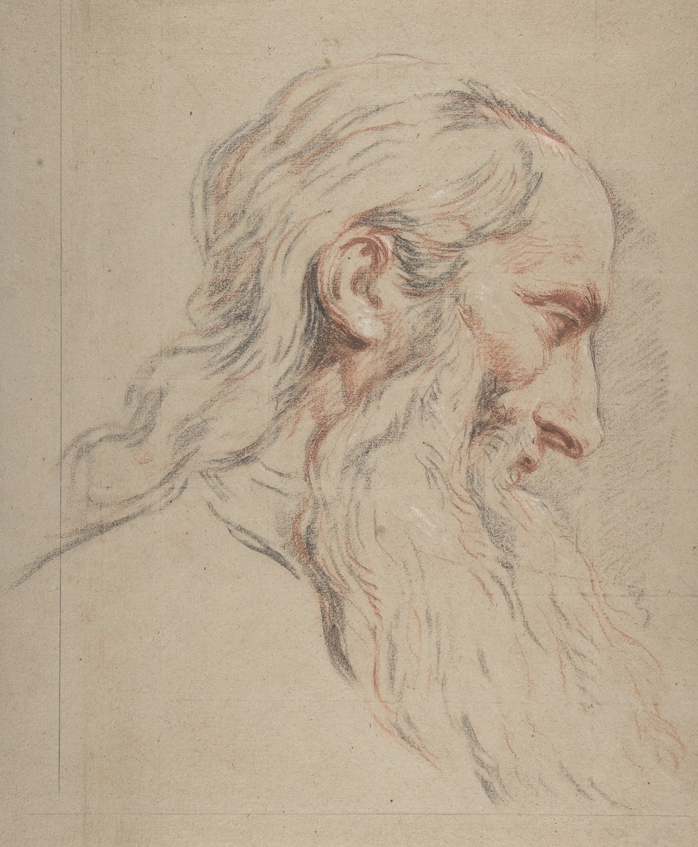 Head of a Bearded Man ca 1750