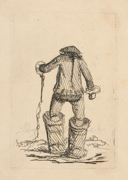 Postillon with back toward viewer