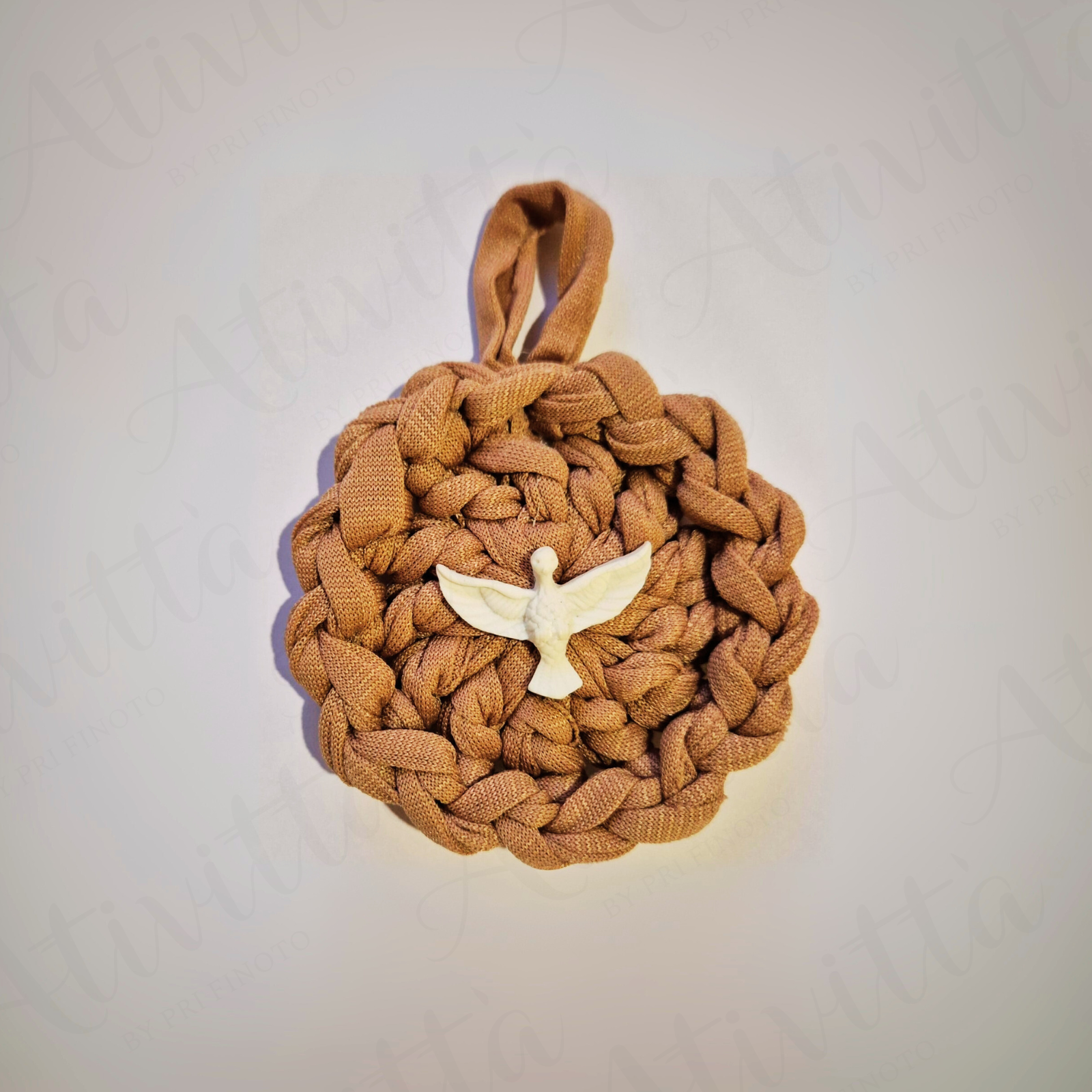 Chaveiro Espírito Santo em Crochê