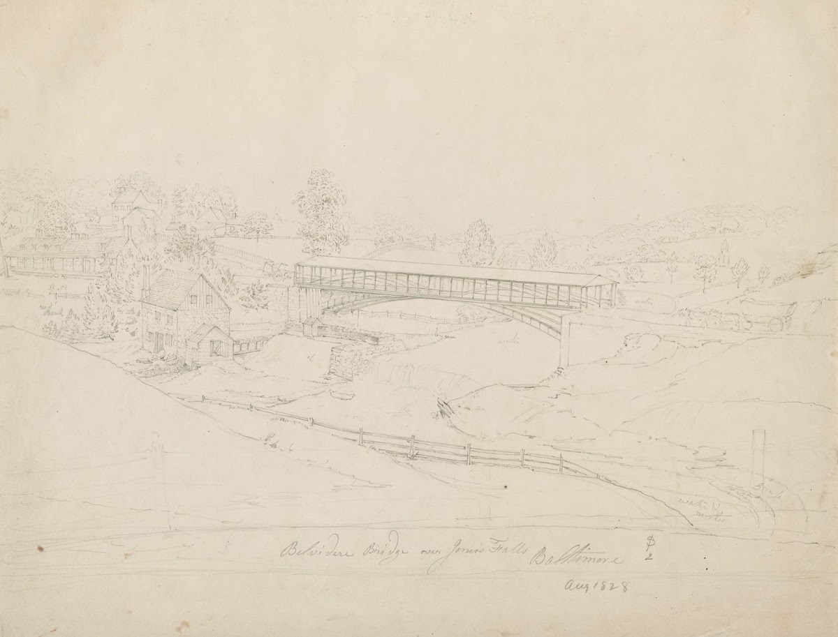 Belvidere Bridge over Joness Falls Baltimore 1828