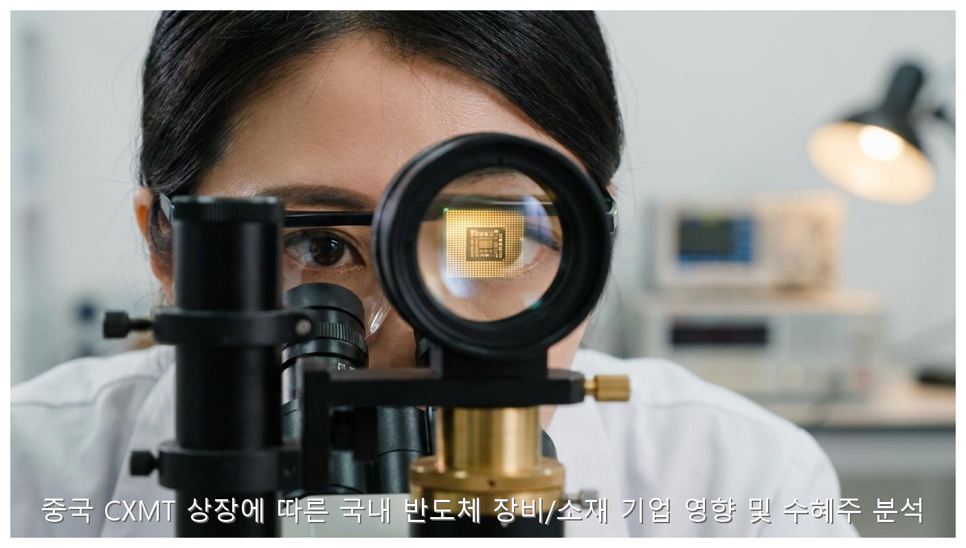 중국 CXMT 상장에 따른 국내 반도체 장비/소재 기업 영향 및 수혜주 분석 핵심 안내 및 분석 인포그래픽 (5)