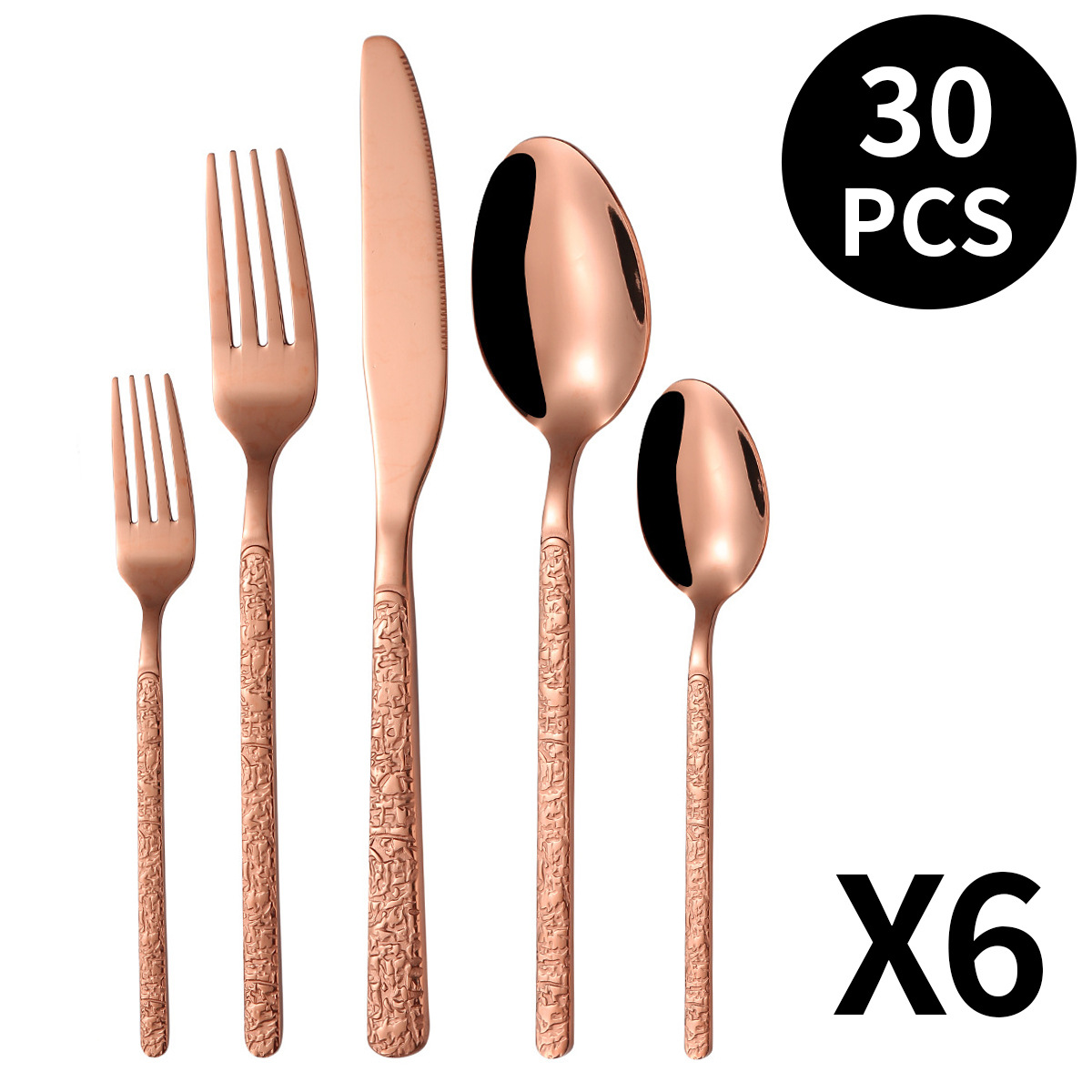 Stainless steel cutlery set, 20-piece