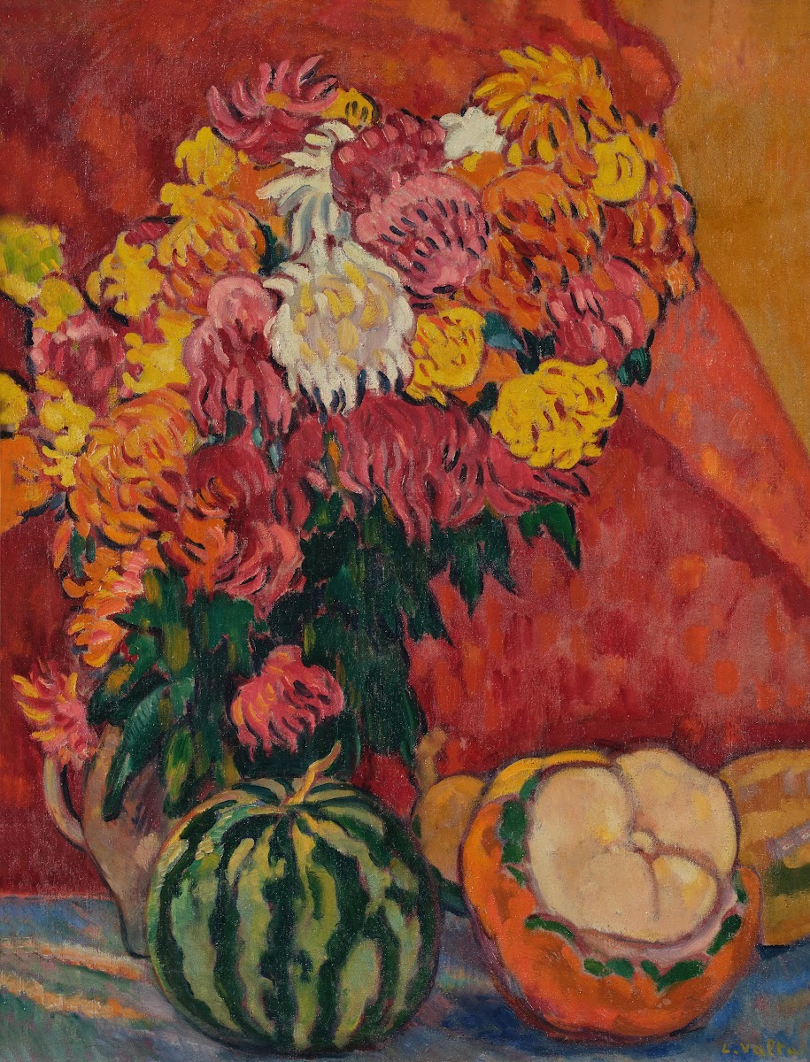 Dahlias et coloquintes 1917