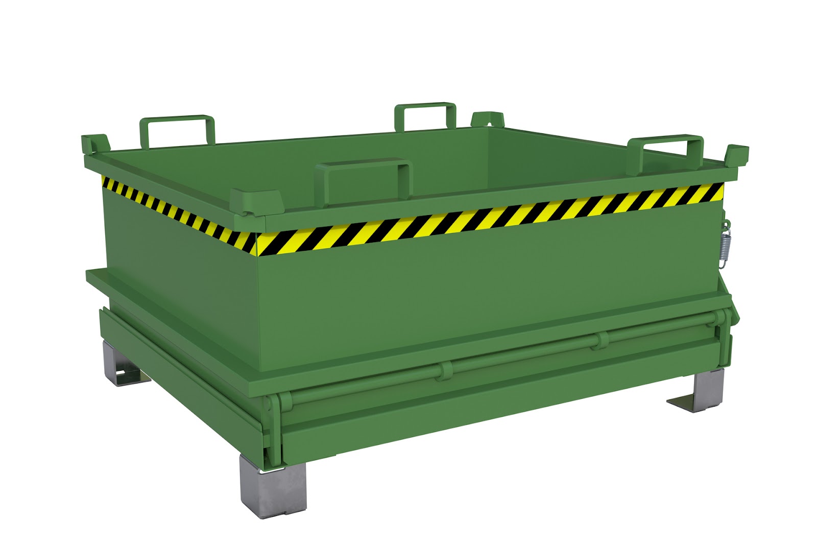 Mini-Bodemklepcontainer MSB 400, gelakt, Resedagroen
