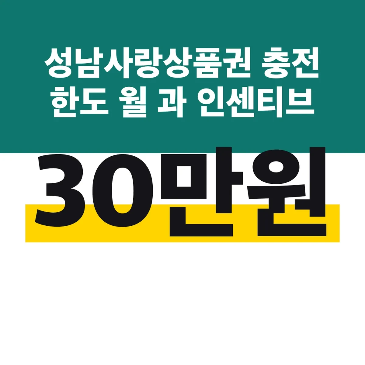 성남사랑상품권 충전 한도 월 30만원과 인센티브 8%
