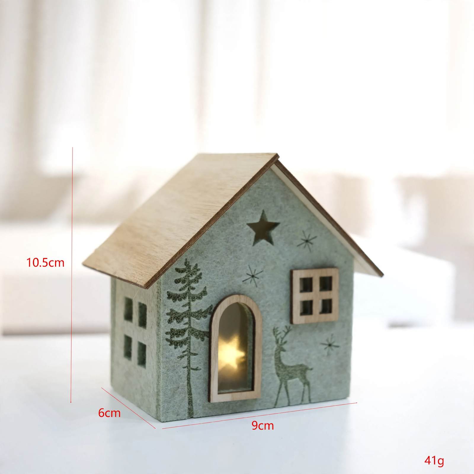 Illuminated Wooden Decoration in Chinese Style