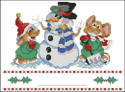 DIM00203 Mouse L Toe Snowman Cuff