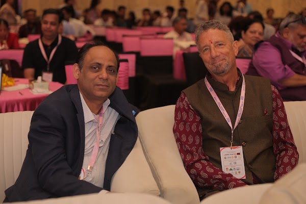 Attendees during a break