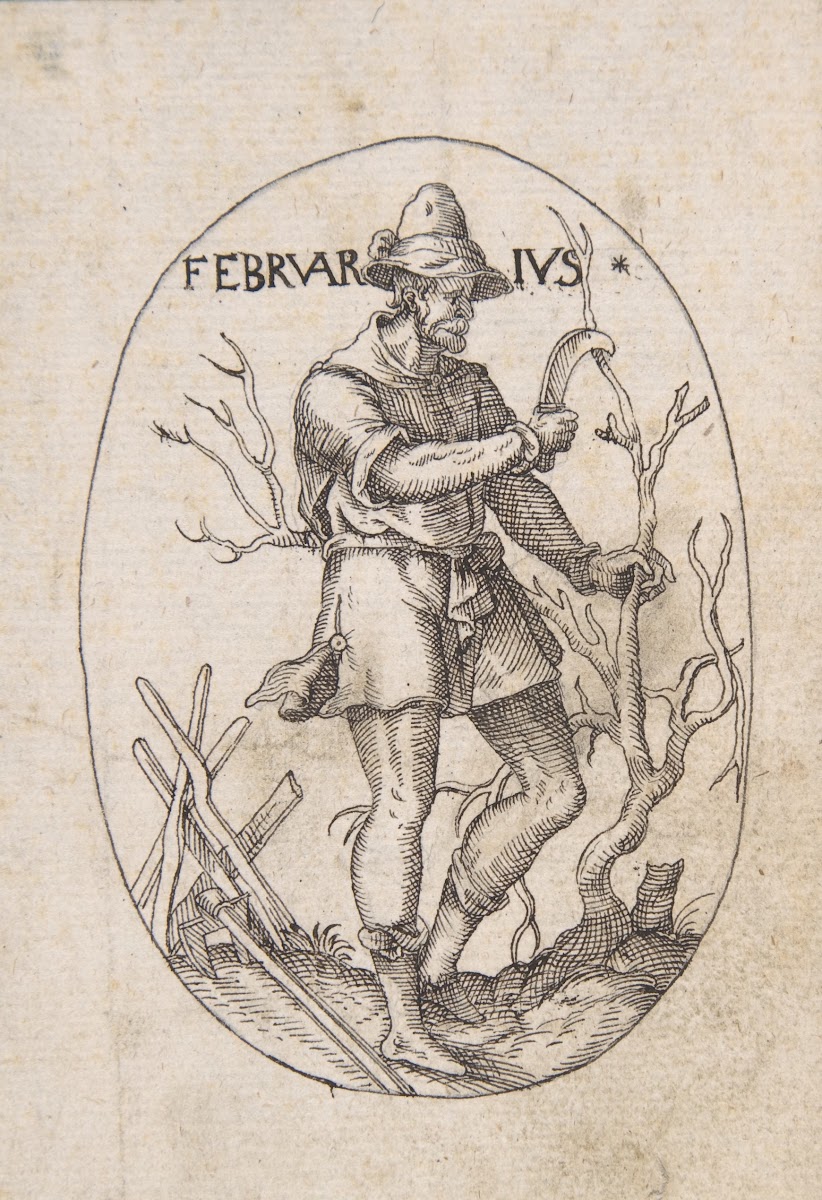 The Month of February Man Pruning a Tree 16th century