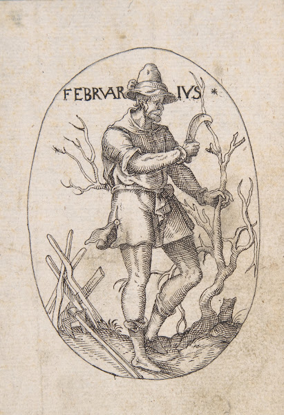 The Month of February Man Pruning a Tree 16th century