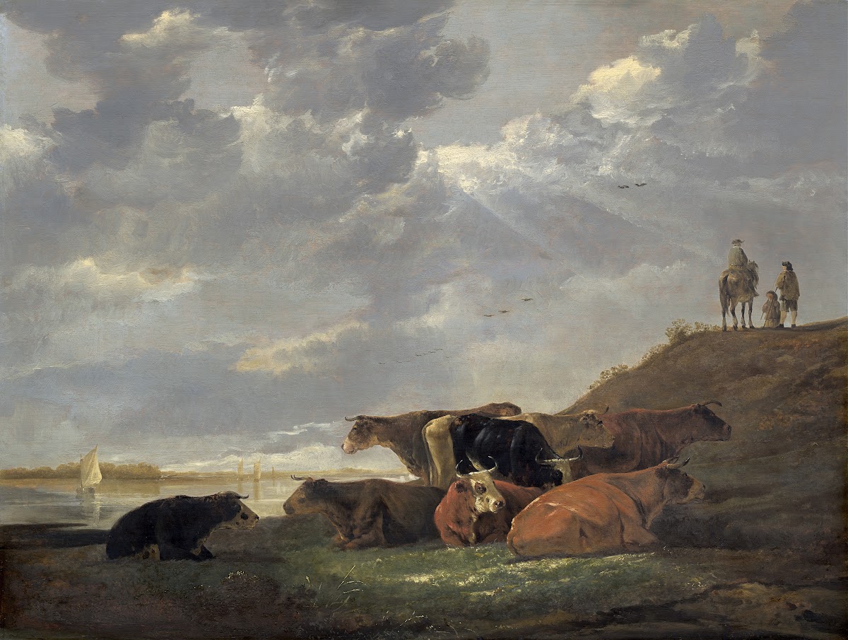 River Landscape with Cows 1645 1650