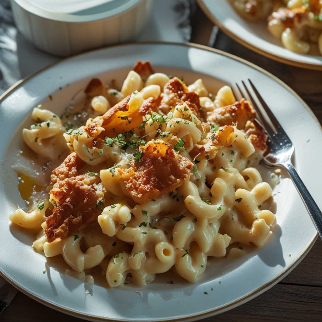 High-Protein Creamy Philly Cheesesteak Mac & Cheese - Easy Comfort Meal finished