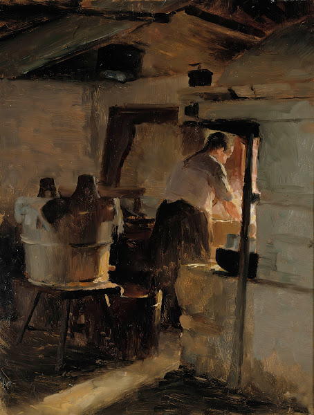 At the stove 1884