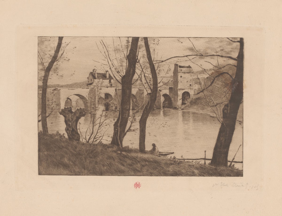 View of the bridge at Mantes la Jolie