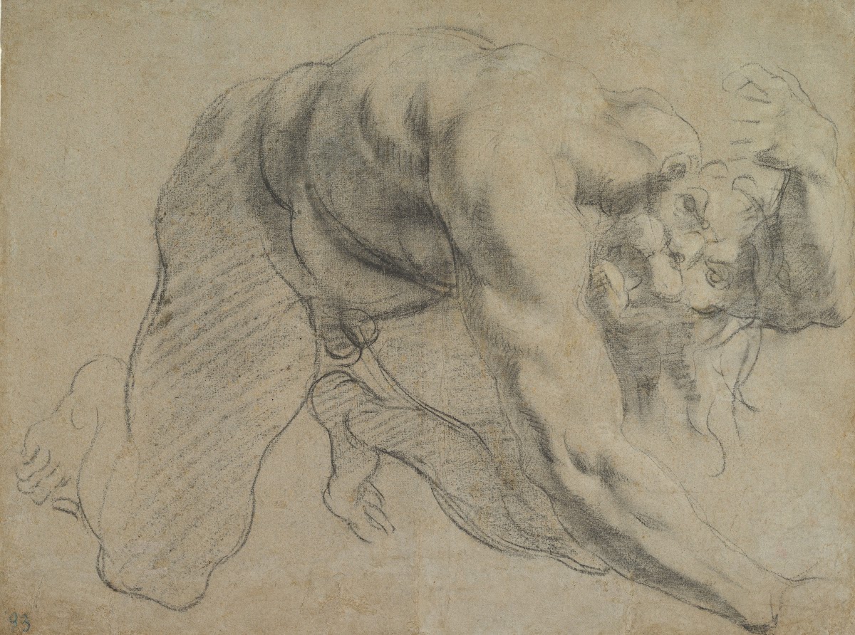 Crawling Male Figure Study for Cacus 1593