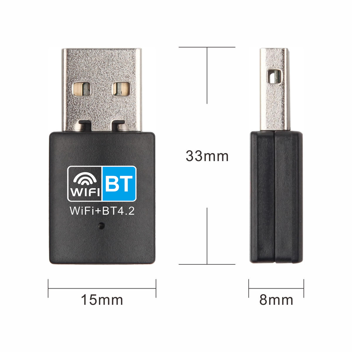 Mini 150Mbps Realtek RTL8723DU 2-in-1 USB WiFi & BT 4.2 Receiver Adapter