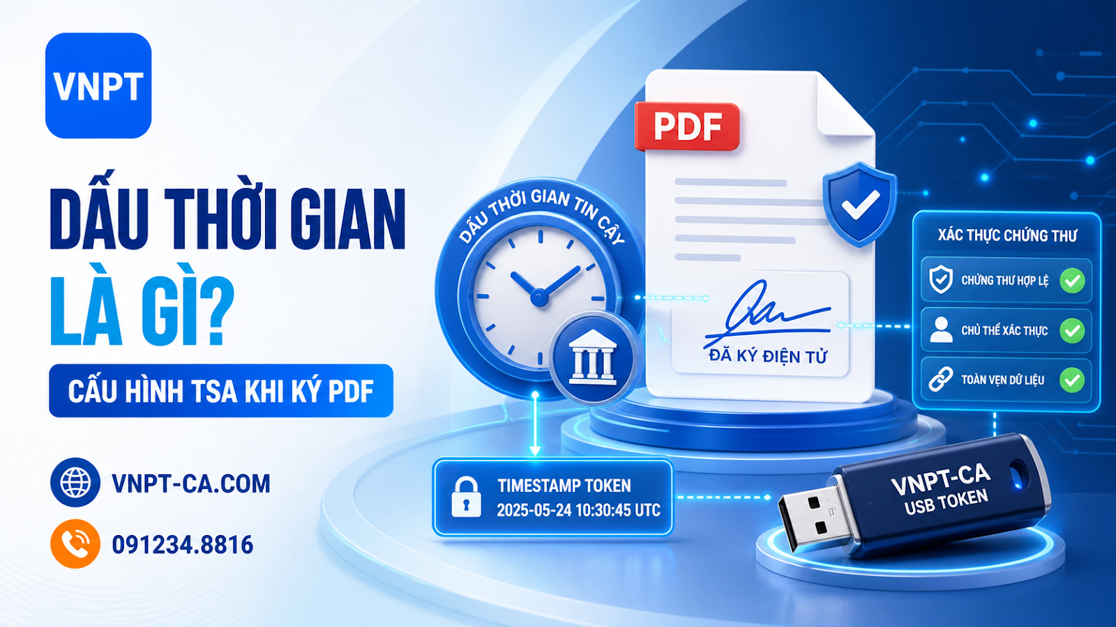 Dấu thời gian và cấu hình TSA khi ký PDF