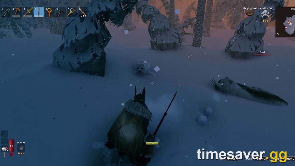 The frozen Deep North biome in Valheim 1.0