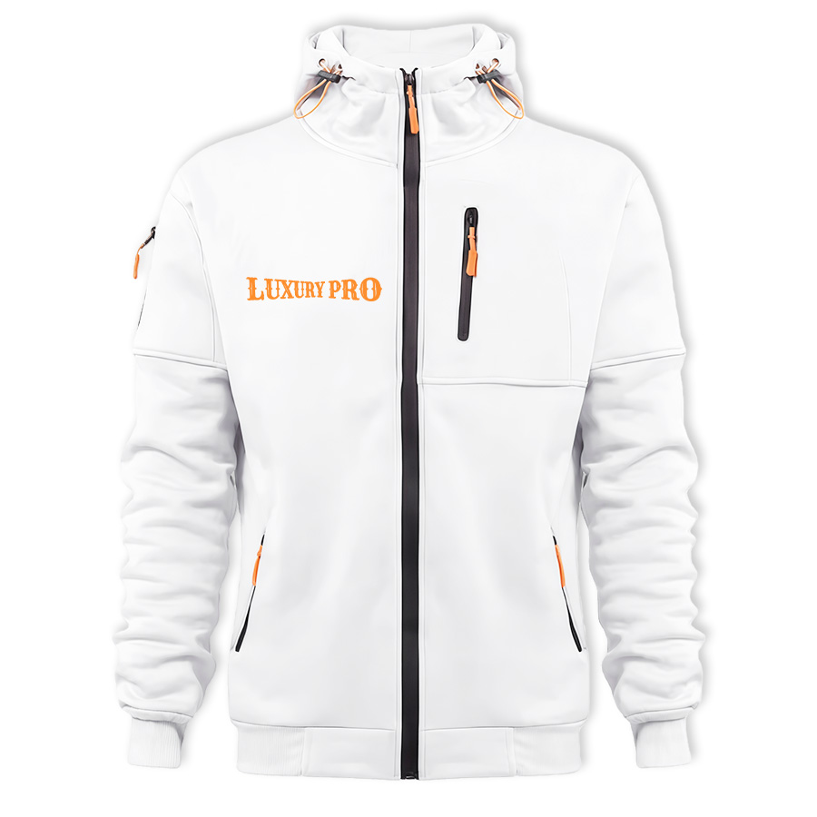 2D Fluorescent Yellow Zip-Up Hoodie