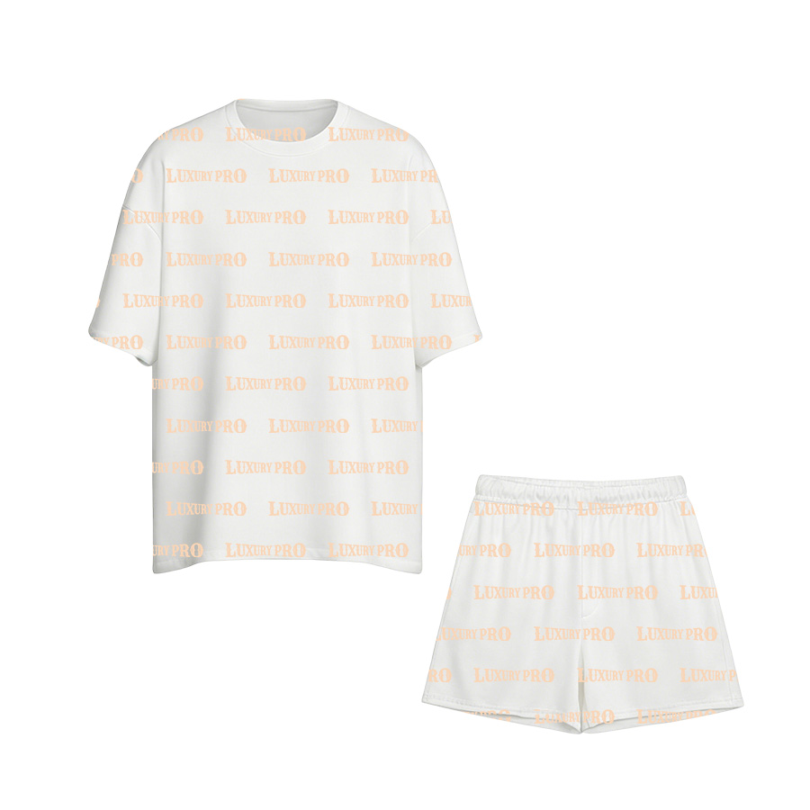 AOP Universal Adult Short Sleeve Shorts Pajama Set