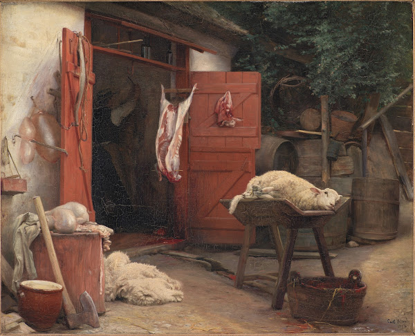 A Slaughterhouse In Hellebæk 1884