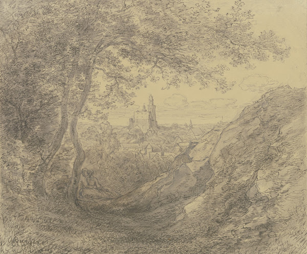 Ausblick auf Kronberg unter den Bäumen ein Liebespaar