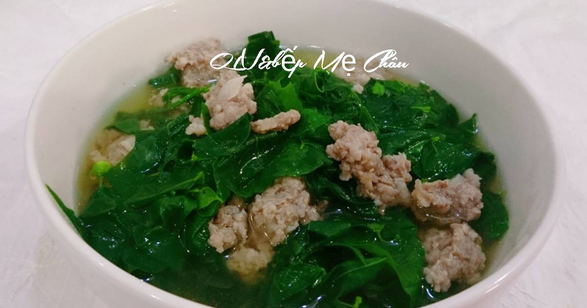 Canh rau ngót thịt băm