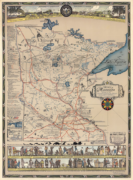 Historical Map Of The State Of Minnesota 1931