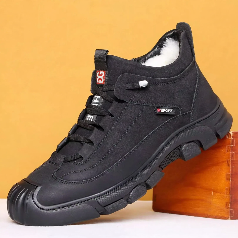 Men's winter boots with warm lining and platform