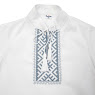 Shirt embroidery for boy Festive 122s white/graphite