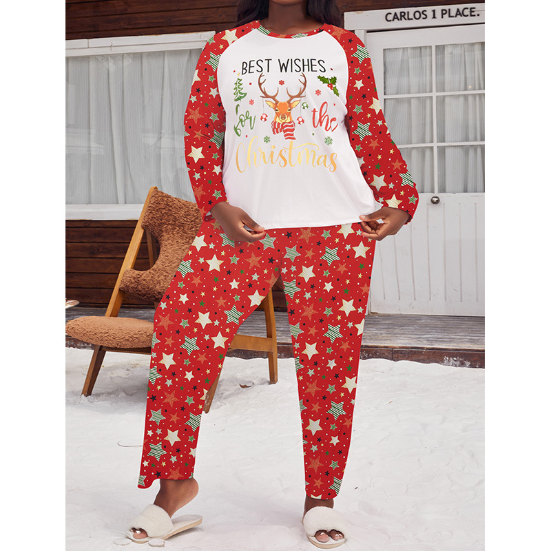 Women's Pajama Set with Long Sleeves, Plus Size