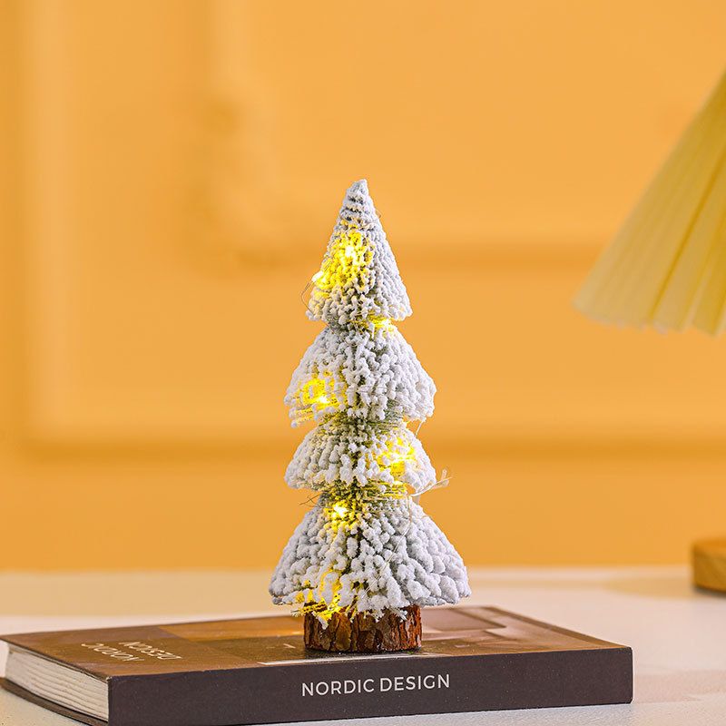 Mini Christmas tree, table decoration with snow effect